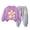 Purple, variant on Povozer Girl Clothes Fall Girl Clothes Girls Comfortable Warm Cute Flower Print Long Sleeved Sweatshirt Pants Casual 2pcs Set,Size 9-10 Years,White