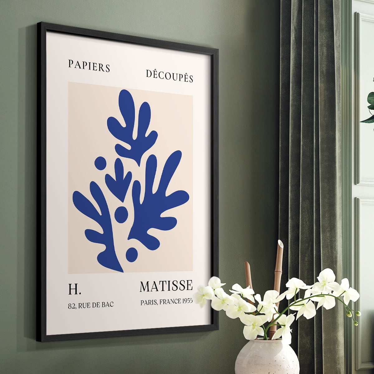 Matisse CLVIII Framed Print in Black Solid Wood 8 x 10 Framed Print