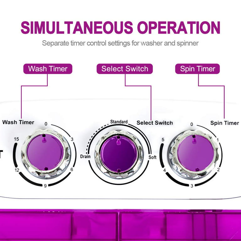 KUPPET Full-Automatic 10lbs Portable Washing Machine/pinner