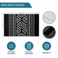 thumbnail image 6 of Black Boho Geometric Placemats Set of 4, Vintage Southwestern Stripes Placemats for Dining Table, Place Mats for Kitchen Tabletop, Waterproof Wipeable Dining Table Mats Set, 6 of 9