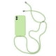 thumbnail image 1 of Fundas originales de silicona líquida para iPhone 14 13 12 11 Pro XS Max X XR SE2 8 7 Plus, funda suave de caramelo + correa para el cuello con cordón cruzado Tan Jianjun unisex, 1 of 2