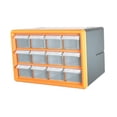 thumbnail image 3 of Gabinete de almacenamiento de componentes con 12 cajones y divisores, caja de herramientas multiusos Naranja, 3 of 8