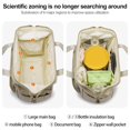 thumbnail image 3 of DEFAHN Mini Crossbody Diaper Backpack, Lightweight Waterproof Small Maternity Travel Bag with Insulated Bottle Pockets, Apricot, 3 of 8