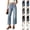 Light Blue, variant on PBFRDSJ Women's Straight Wide Leg White Jeans Low Rise Loose Cropped Denim Pants with Pockets Cute Jeans Sizes XS-2XL
