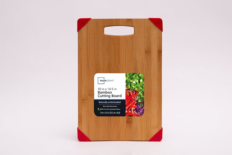 Mainstays Bamboo Cutting Boards with non slip silicone food pads
