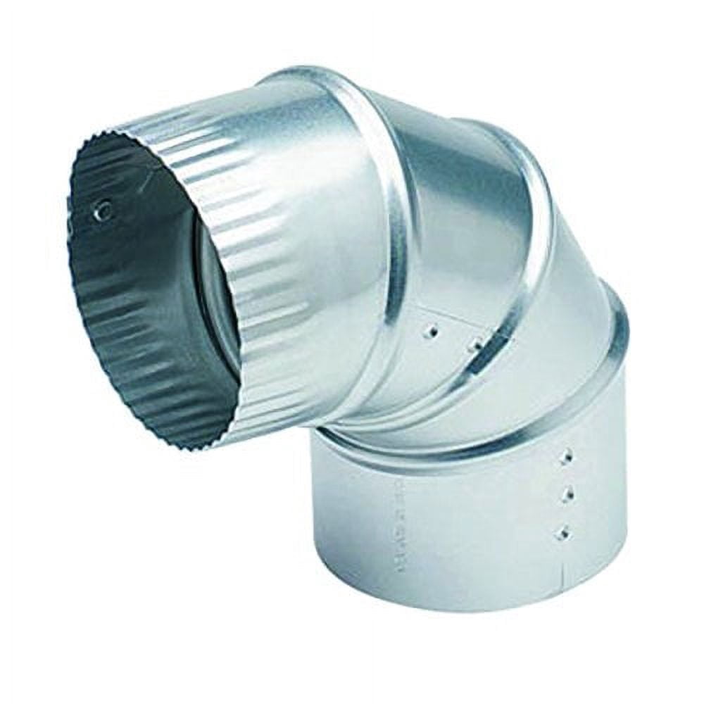 (2 pack) Deflecto Aluminum Dryer Vent Elbow, Fully Adjustable, 4", Silver (DE904)