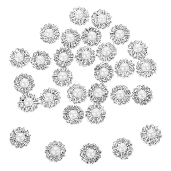 50 Pcs Pin Pearl Rhinestone Buckle Riveter Handicraft Supplies
