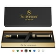 thumbnail image 2 of Scriveiner Luxury Fountain Pen - Stunning Black Lacquer Pen, 24K Gold Finish, Schmidt 18K Gilded Nib (Medium), Converter, Best Pen Gift Set for Men & Women, Professional, Executive, Office, Nice Pens, 2 of 11