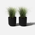 thumbnail image 3 of Veradek Mason Series Kona 10" Plastic-Stone Planter 2-Pack Black, 3 of 9