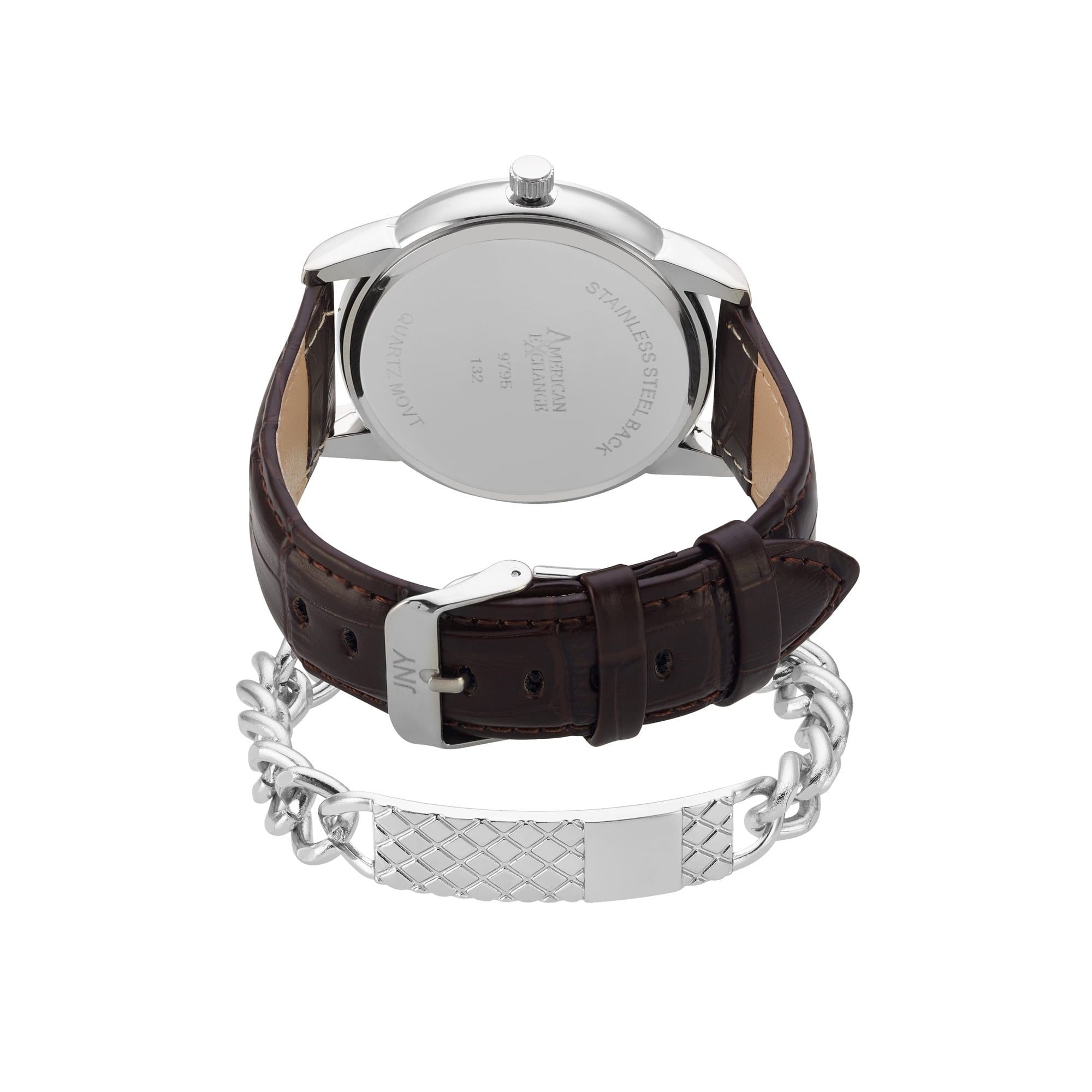 Jones New York Men's Quartz Movement Leather Analog Watch and