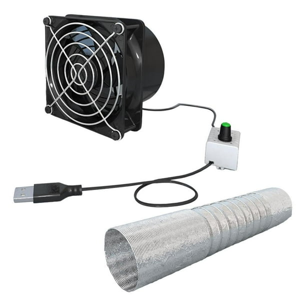 Extractor de aire, ventilador de tubo, ventilador silencioso de invernadero, ventilador de Camping, ventiladores USB para ventana, cuarto de lavado, Tubo de ventilador único de 1 m.