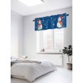 thumbnail image 3 of Christmas Winte Valances for Windows, Falling Snowflake Snowman Blue Light Filtering Window Treatment Valances, Rod Pocket Small Curtains for Kitchen/Bathroom, 60"x18", 3 of 9