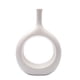 thumbnail image 2 of Florero hueco de cerámica moderno maceta de la foto de los accesorios de la corto blanco Zulema floreros decorativos, 2 of 7