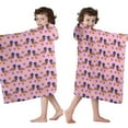 thumbnail image 4 of Pink Dachshund Chips Hooded Bath Towel，50"x30" for Ages 3 To 12 Kids, Quick Dry Lightweight Soft Microfiber Hood Beach Towel Cover Up for Kids, 4 of 7