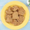 thumbnail image 3 of Cortadores de galletas de Halloween, 8 estilos de formas de galletas prensables de dibujos animados en 3D: calabaza, murciélago, fantasma, araña, sombrero de bruja, lápida de gato,, 3 of 5