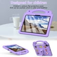 thumbnail image 2 of TECH CIRCLE Case for iPad Air 5th/4th Gen 10.9" 2022/2020,iPad Pro 11 inch 4th/3rd/2nd/1st Gen,Panda Shockproof Rugged Lightweight Convertible Handles Stand Kids Friendly Pencil Holder Case,Purple, 2 of 7