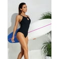 thumbnail image 5 of BeautyIn Womens One Piece Swimsuit Sexy Key-Hole Monokini High Cut Bathing Suit, 5 of 6