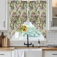 thumbnail image 6 of Sage Green Botanical Swag Valances for Windows 2 Pack, Kitchen Window Curtains 36 Inch Length, Spring Floral Summer Botanical Vintage Privacy Swag Curtains for Living Room/Bathroom 36"x36", 6 of 8