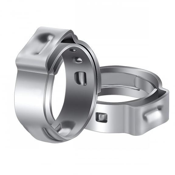 ICERUN 50 Pcs 1/2 Inch PEX Cinch Clamps,Stainless Steel Cinch Crimp Rings Pinch Clamps for PEX Tubing Pipe Fitting Connections