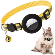 GoodTool Airtag Pet Collar with Bells Airtag Reflective Collar, Removable Safety Buckle Pet Collar Holder, Adjustable Collar Size, Fits Most Puppies, Kittens and Small Pets