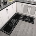 thumbnail image 2 of Goth Kitchen Mat Set of 2 - Non Slip Halloween Spooky Kitchen Rugs Black Goth Rug Skull Witchy Rug for Home Kitchen - Live Laugh Lobotomy Sign - Halloween Gothic Kitchen Decor Accessories, 2 of 6