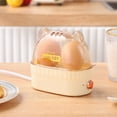 thumbnail image 4 of Qnjujn Mini Automatic Egg Steamer Cooker - Dorm Office Travel Breakfast Maker - 360° Steam Cooking with Power Off Protection for Soft/Hard Boiled Eggs, 4 of 8