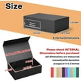 thumbnail image 3 of Black Gift Box, 9.5x6x3'' Gift boxes for Presents with Lids Magnetic Closure Rectangle Collapsible for Groomsman Proposal Box, Wedding, Christmas, Halloween, Birthday Gift Packging, 3 of 8