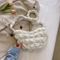 thumbnail image 3 of Bolsas de vagabundo para mujer, bolsa de pecho de ocio acolchada coreana, bolso de mano (beige) Likrtyny  Para Estrenar, 3 of 9