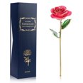 thumbnail image 1 of Ejoyous Gold Dipped Roses 24K Gold Rose Forever Blooming Flowers Pink, 1 of 1