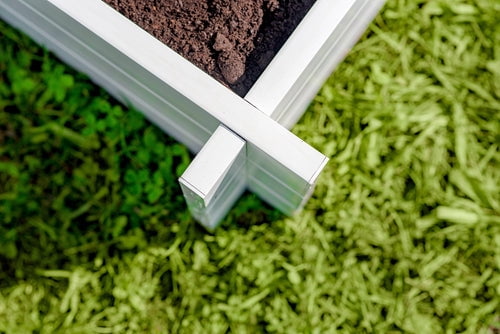 Vita Classic 48"L x 48"W x 11"H Vinyl Hudson Raised Garden Bed, White, VA68237