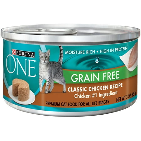 Purina one smartblend wet cat food This item Purina ONE SmartBlend Wet Cat Food, Pairings Chicken & Turkey Receipe, 3-Ounce Can, Pack of 24 Purina ONE True Instinct Recipes Wet Cat Food, (24) 3 oz. Cans Purina ONE Grain-Free Classic Pate Recipe Wet Cat Food - (24) 3 oz. Cans.