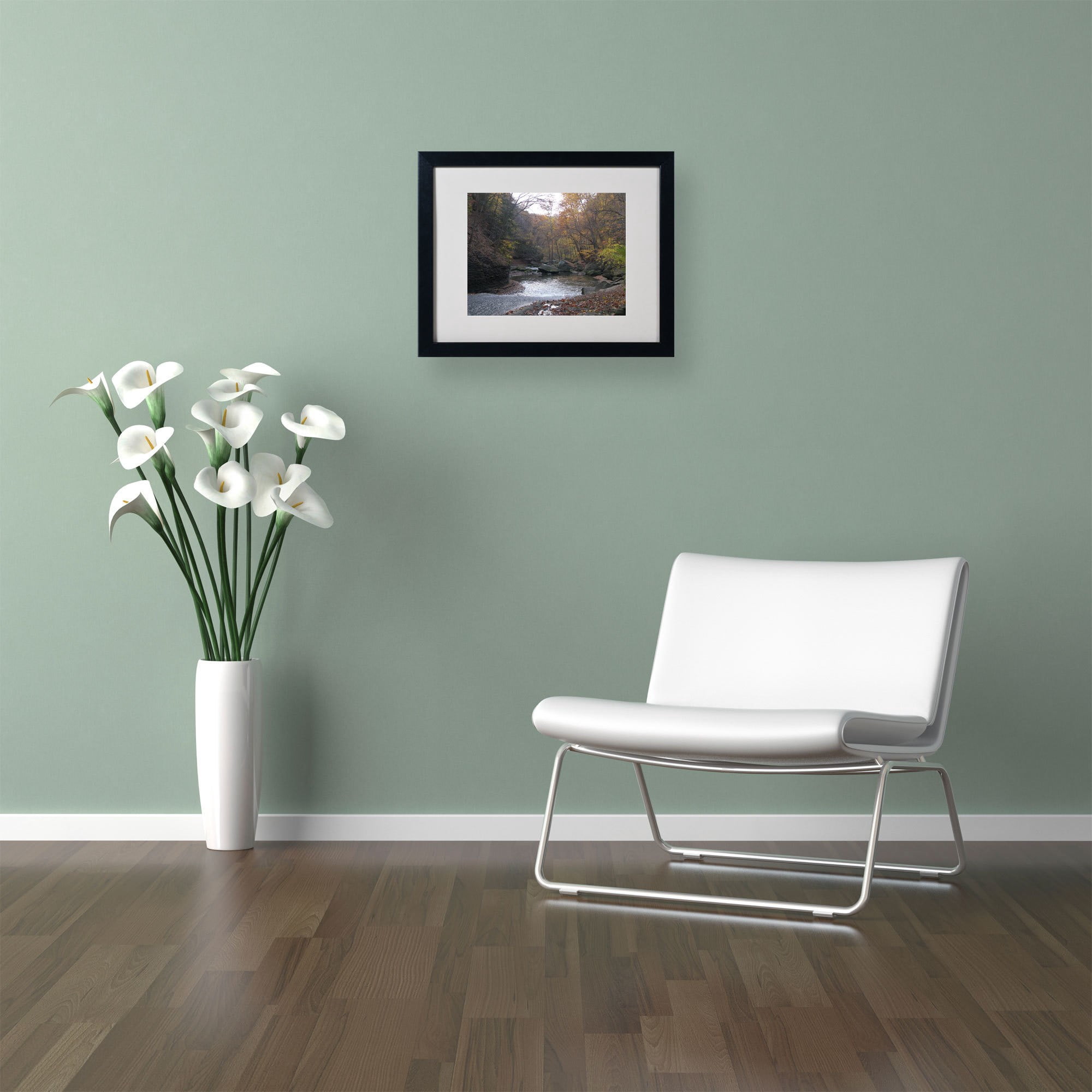 Trademark Fine Art "Prosaic" Canvas Art by Monica Fleet, White Matte, Black Frame