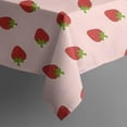 thumbnail image 5 of Red Strawberry Plants Fruit Pink Pattern Square Tablecloth,Waterproof Square Table Cover,Wipeable Spillproof Washable Table Cover for Home Kitchen Party Decor 42"X42"(107x107cm), 5 of 6