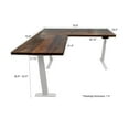 thumbnail image 2 of Stand Up Desk Store Reclaimed Wood Electric L-Shaped Corner Standing Desk with EZ Assemble Frame (White Frame/Natural Fir Top, 71" W x 71" D), 2 of 3