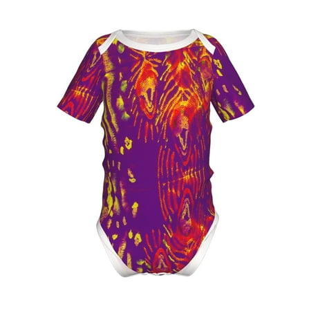 

Junzan Bright Textured Animal Print Short-Sleeve Baby Climbing Clothes Bodysuits for Infant One-Piece for Baby Boys & Girls Baby Clothes Baby Romper with Snap Closure-9M
