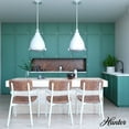 thumbnail image 3 of Hunter - Bluff View 3-light Fresh White, Medium Size Pendant Light, Dimmable, Casual Style, Bell Shaped, for Bedrooms, Dining, Living Rooms - 19216, 3 of 8