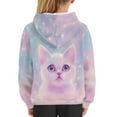 thumbnail image 4 of DISNIMO Galaxy Cat Hoodie for Girls Hoodies Pullover for Girls Hooded Sweatshirts Size 6-7 Hoodie Sweatshirt for Kids Streetwear Hoodie Children Girl Clothes Fall/Winter Casual, 4 of 7