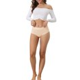 thumbnail image 2 of Allegra K Women's Breathable Underwear Comfortable Stretch 3 Layers High Waist Panties 2 Packs, 2 of 4