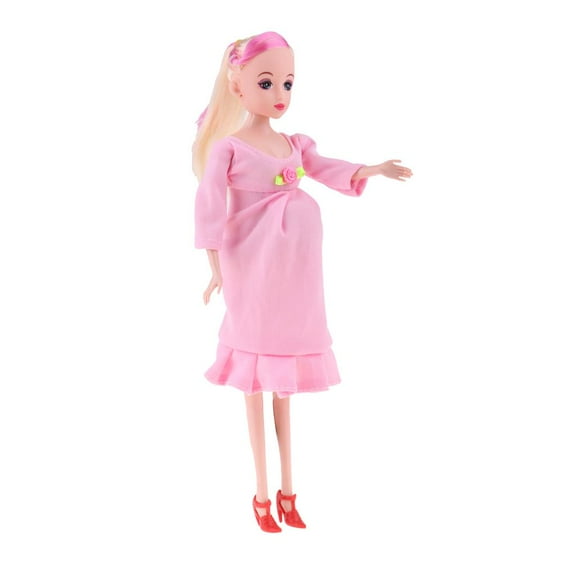 Real Doll Mom Doll Have A Baby In Her Kids Early Educational Toy Pink