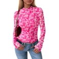 thumbnail image 1 of Blusa PRETTYGARDEN Mujer Malla Floral Manga Larga Blanca XL, 1 of 8
