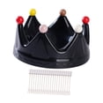thumbnail image 2 of CoudarTitie Crown Fruit Plate Decoration Multifunctional Candy Serving Plate Serving Tray for Party Dinner Kitchen Table Centerpiece Desk Black, 2 of 9