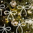 thumbnail image 4 of Adorno navideño con lazo de perlas para rbol de Navidad, 4 of 6