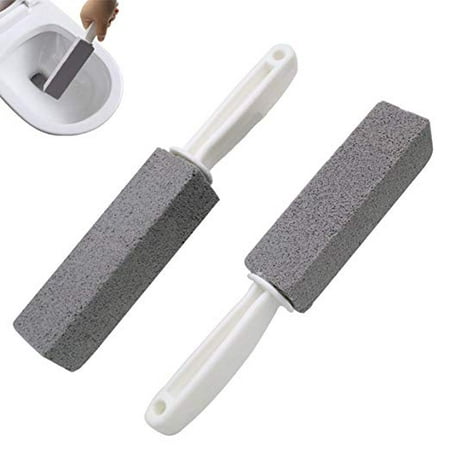 Pumice Cleaning Stone with Handle, Toilet Bowl Ring Remover Cleaner Brush Stains and Hard Water Ring Remover Rust Grill Griddle Cleaner For Kitchen/Bath/Pool/Household Cleaning 2