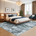 thumbnail image 3 of Haperlare 9'x12' Modern Abstract Area Rugs Machine Washable Rug, Non Slip Soft Rugs Low Plie Indoor Carpet for Living Room Bedroom Office, Gray, 3 of 7