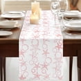 thumbnail image 3 of Table Runners 72 Inches Long Dress Scarves, Pink Coastal Farmhouse Kitchen/Dining Table Runner, Coffee Tablerunners, Starfish Nautical Ocean Sea Wooden 13x72 Inch, 3 of 9