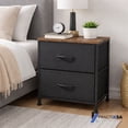 thumbnail image 5 of Buro Para Recamara, Mesa de Noche Auxiliar De Madera MDF Mueble Moderno Con Cajones Para Dormitorio - Color Negro, 5 of 5