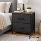 thumbnail image 5 of Buro Para Recamara, Mesa de Noche Auxiliar De Madera MDF Mueble Moderno Con Cajones Para Dormitorio - Color Negro, 5 of 5