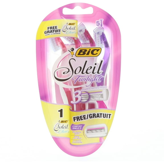 Bic Soleil Twilight, Triple Blade Disposable Shavers for Women 4 ea (Pack of 2)