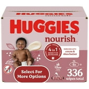 Huggies Nourish Scented Baby Wipes, 6 Pack, 336 Total Ct (Select for More Options)