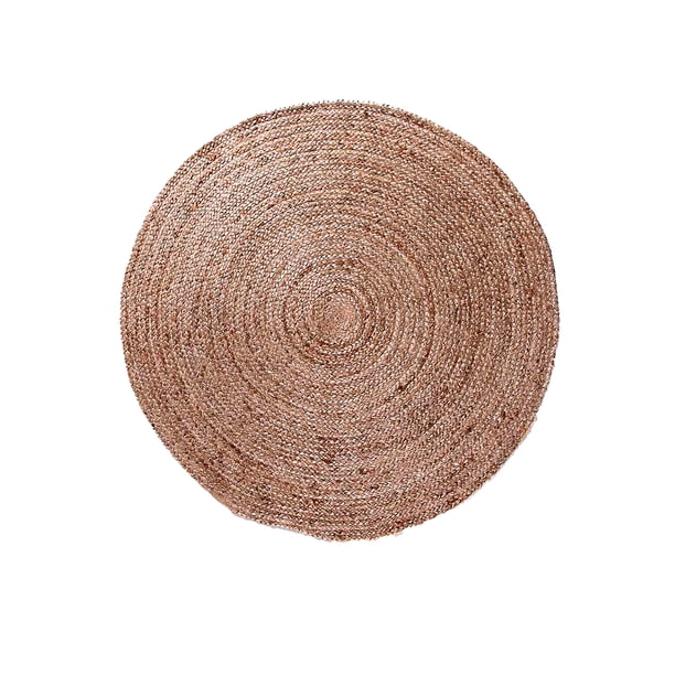 Alfombras para Recámara | Tapete Redondo de Yute Rustico y Moderno | Alfombra para Sala 120 cm Diámetro | Decoración Hogar Elegancia Natural